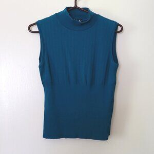 Turquoise Sleeveless Cotton Top L